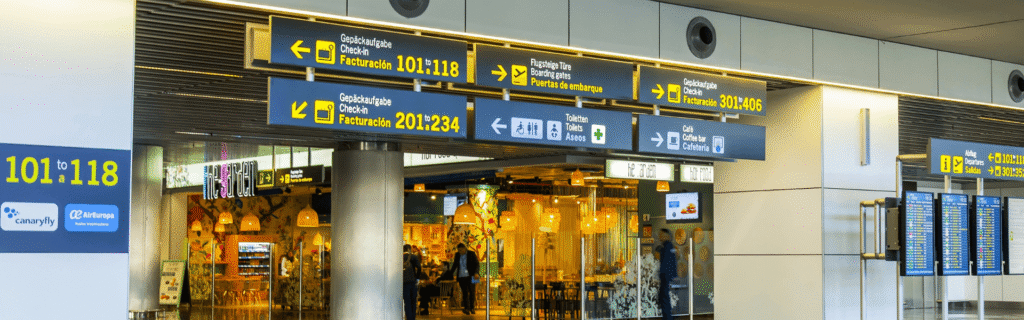 airport signage / shopping centre signage