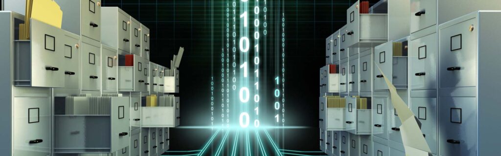 números binarios digitalización de archivos