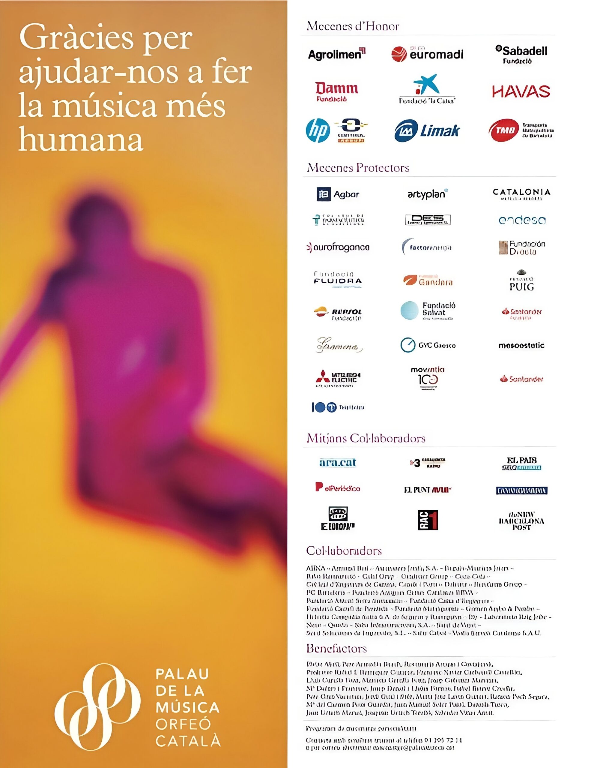 patron supporter of the Palau de la Música Catalana